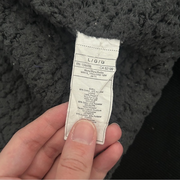 Y2K “DC” Black Embroidered Graphic Sherpa Lined Zip-up Hoodie Jacket - Picture 8 of 8